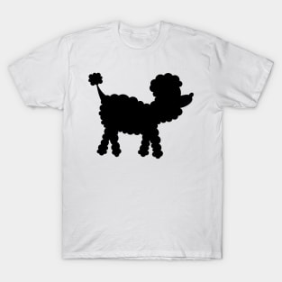 Poodle dog silhouette repeating design T-Shirt